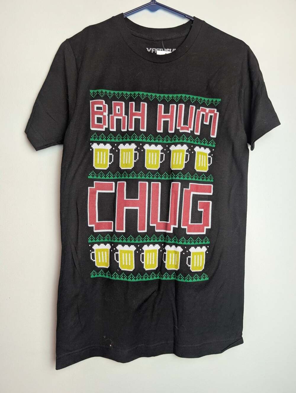 Gynnytee Quirky Fifth Sun Ugly Christmas Style Beer Drinking Graphic